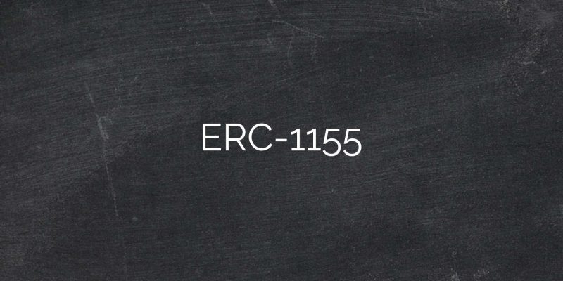 ERC-1155 Schrift auf schwarzem Hintergrund